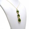 Gemshine - Damen - Halskette - Anhänger - 925 Silber - Vergoldet - Peridot Quarz - Grün - CANDY - Tropfen - 9 cm – Bild 3