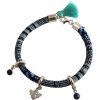 Gemshine - Damen - Armband - 925 Silber - AZTEC - BEE - Biene  - Saphir - Blau