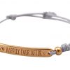 Gemshine - Damen - Armband - Gravur - HAPPILY EVER AFTER - Rose Vergoldet - Hellgrau