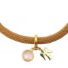 Gemshine - Damen - Armband - Vergoldet - Edelstein - Rosenquarz - Engel - Rosa - Braun – Bild 3