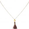 Gemshine - Damen - Halskette - Anhänger - 925 Silber - Vergoldet - Lotus Blume - Quaste - Rose - YOGA - 4 cm – Bild 3