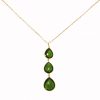 Gemshine - Damen - Halskette - Anhänger - 925 Silber - Vergoldet - Peridot Quarz - Grün - CANDY - Tropfen - 9 cm