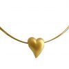 Gemshine - Damen - Herz - Halskette - Anhänger - 925 Silber - Vergoldet - 2 cm