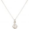 GEMSHINE Maritim Nautics Halskette mit Anker aus 925 Silber, hochwertig vergoldet oder rose Navy Stil - Made in Madrid, Spanien., Metall Farbe:Silber