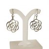 Gemshine - Damen - Ohrringe - 925 Silber - Blume - Rose - Art Deco - 2 cm – Bild 3