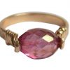 Gemshine - Damen - Ring - Spannring - Vergoldet - Turmalin - Rosa, Ringgröße:56 (17.8) – Bild 4