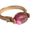 Gemshine - Damen - Ring - Spannring - Vergoldet - Turmalin - Rosa, Ringgröße:56 (17.8) – Bild 3