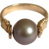 Gemshine - Damen - Ring - Spannring - Vergoldet - Zuchtperle - Tahiti - Grau - 8mm, Ringgröße:57 (18.1) – Bild 3