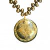 Gemshine - Damen - Halskette - Anhänger - Medaillon - Perlen - Perlmutt - Vergoldet - Bronze - Grau - 5 cm – Bild 5