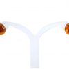 Gemshine - Damen - Ohrringe - Vergoldet - Bernstein - Gelb - Orange - Cabochon - 8 mm – Bild 5