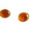 Gemshine - Damen - Ohrringe - Vergoldet - Bernstein - Gelb - Orange - Cabochon - 8 mm – Bild 4
