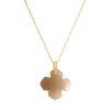 Gemshine - Damen - Halskette - Anhänger - 925 Silber Vergoldet - Chalzedon - Grau - GEM - 2,5 cm