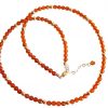 Gemshine - Damen - Halskette - Vergoldet - Bernstein - Gelb - Orange - 45 cm
