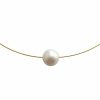 GEMSHINE Damenhalskette mit weißer Perle. 45 cm lange vergoldete Perlenkette - Made in München / Germany - Im eleganten Schmucketui mit Geschenkverpackung geliefert. – Bild 4