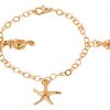 GEMSHINE Maritim Nautics Armband mit Seepferd, Seestern und Anker Charms aus 925 Silber, hochwertig vergoldet oder rose im Navy Stil - Made in Madrid, Spanien, Metall Farbe:Silber vergoldet – Bild 3