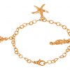 GEMSHINE Maritim Nautics Armband mit Seepferd, Seestern und Anker Charms aus 925 Silber, hochwertig vergoldet oder rose im Navy Stil - Made in Madrid, Spanien, Metall Farbe:Silber vergoldet – Bild 4