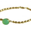 Gemshine - Damen - Armband - Vergoldet - Chalcedon - Meeresgrün - 18 cm
