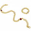 Gemshine - Damen - Armband - Vergoldet - Rubin - Rosenquarz - Rot - Rosa - Kette - Geschmeidig – Bild 4