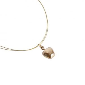 Gemshine - Damen - Anhänger - Apfel - Halskette - 14 (585) Gold - Vergoldet - 1,5 cm
