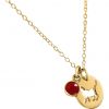 GEMSHINE Katze Anhänger mit Edelstein. 925 Silber, hochwertig vergoldet oder rose 45cm Halskette. Geschenk mit Haustier - Made in Spain, MetallStein:Gold Rubin – Bild 3