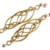 Gemshine - Damen - Ohrringe - 925 Silber - Vergoldet - INFINITY - 7,5 cm