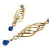 Gemshine - Damen - Ohrringe - Iolith - 925 Silber - Vergoldet - Blau - INFINITY - 7,5 cm – Bild 4