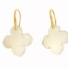 Gemshine - Damen - Ohrringe - 925 Silber Vergoldet - Achat - Beige - GEM - 2,5 cm – Bild 3