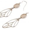 Gemshine - Damen - Ohrringe - Schmetterling - Flügel - WINGS - 925 Silber –- DRUZY - Rose Quarz - 6,5 cm – Bild 3