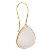 Gemshine - Damen - Ohrringe - 925 Silber Vergoldet - Mondstein - Weiss - 4 cm – Bild 3