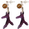 Gemshine - Damen - Ohrringe - 925 Silber - Koralle - Violett - Violett - MADE WITH SWAROVSKI ELEMENTS® - 3,5 cm – Bild 3