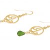GEMSHINE Damenohrringe aus 925 Silber hochwertig vergoldet mit YOGA Lotusblumen und Peridot Quarzen hervorragender Qualität. Made in Madrid / Spanien. Im eleganten Schmucketui und Geschenkverpackung – Bild 4