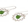 GEMSHINE Damenohrringe aus 925 Silber mit Yoga Lotusblumen und Turmalin Quarzen. Edelsteine hervorragender Qualität und Farbe. Made in Madrid / Spanien. Im eleganten Schmucketui und Geschenkverpackung – Bild 4
