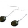 GEMSHINE Damenohrringe aus 925 Silber. 4,5 cm Yoga Ohrhänger mit Rauchquarz Edelsteinen hervorragender Qualität und Farbe. Made in Madrid / Spanien. Im eleganten Schmucketui mit Geschenkverpackung. – Bild 5