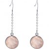GEMSHINE Damenohrringe aus 925 Silber. 4,5 cm Yoga Ohrhänger mit Rosenquarzen hervorragender Qualität und Farbe. Made in Madrid / Spanien. Im eleganten Schmucketui mit Geschenkverpackung geliefert. – Bild 3