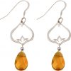 GEMSHINE Damenohrringe aus 925 Silber mit YOGA Mandala Lotusblumen und goldgelbe Citrinen hervorragender Qualität. Made in Madrid / Spanien. Im eleganten Schmucketui mit Geschenkverpackung geliefert. – Bild 3