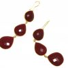 Gemshine - Damen - Ohrringe - 925 Silber - Vergoldet - Rubin - Rot - CANDY - Tropfen - 9 cm – Bild 3