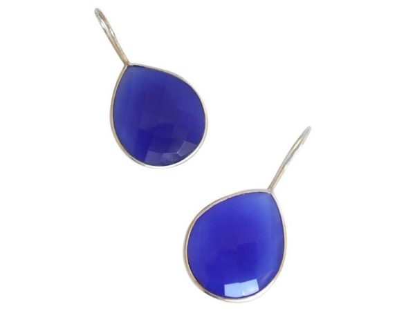 Gemshine - Damen - Ohrringe - 925 Silber - Onyx - Blau - CANDY - Tropfen - 3,5 cm – Bild 4