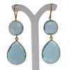 Gemshine - Damen - Ohrringe - 925 Silber - Vergoldet - Quarz - Topas - Blau - CANDY - Tropfen - 6 cm – Bild 5