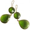 Gemshine - Damen - Ohrringe - 925 Silber - Vergoldet - Peridot - Grün - CANDY - Tropfen - 6 cm