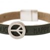 Gemshine - Damen - Armband - Frieden - Peace - WISHES - Grau - Anthrazit - Magnetverschluss – Bild 4