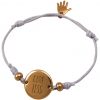 Gemshine - Damen - Armband - Gravur - CARE LESS - Rose Vergoldet - Hellgrau – Bild 4