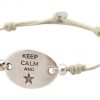 Gemshine - Damen - Armband - Gravur - KEEP CALM - Silber - Nude