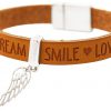 Gemshine - Damen - Armband - Schutz Engel - Flügel - 925 Silber - WISHES - Braun - Magnetverschluss – Bild 4