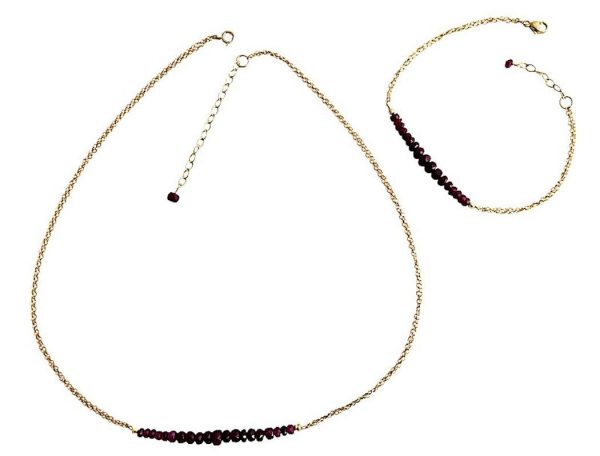 Gemshine - Damen - Armband - Vergoldet - Rubin - Rot - CONFETTI – Bild 5