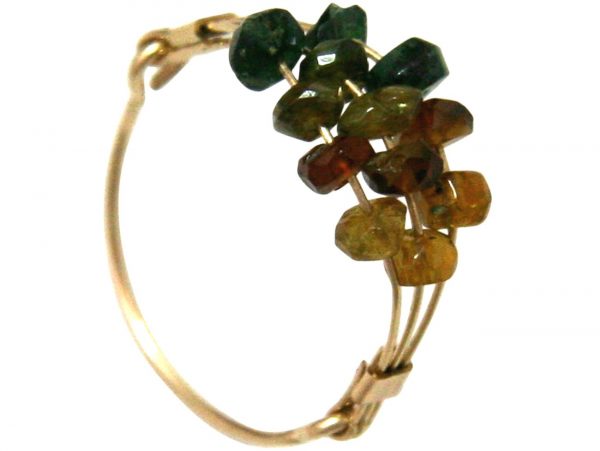 Gemshine - Damen - Ring - Vergoldet - Turmalin - Grün - Orange, Ringgröße:56 (17.8) – Bild 4
