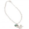 GEMSHINE Armband mit Einhorn und Chalcedon Edelstein. 18cm Armkette aus 925 Silber. Massiv 925 Silber, vergoldet, rose vergoldet. Made in Spanien. Geschenketui, Metall Farbe:Silber – Bild 3