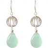 GEMSHINE Damenohrringe aus 925 Silber mit YOGA Mandala Lotusblumen und Chalzedon hervorragender Qualität und Farbe. Made in Madrid / Spanien. Im eleganten Schmucketui mit Geschenkverpackung geliefert. – Bild 3