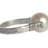 Gemshine - Damen - Ring - Spannring - 925 Silber - Zuchtperle - Weiß - 8mm, Ringgröße:57 (18.1) – Bild 4