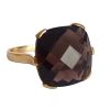 Gemshine - Damen - Ring - 9k (375) Gold - Rauchquarz - Braun - 15mm, Ringgröße:56 (17.8) – Bild 5