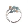Gemshine - Damen - Ring - 925 Silber - Aquamarin - Perlen - Blau - Weiß, Ringgröße:54 (17.2) – Bild 3